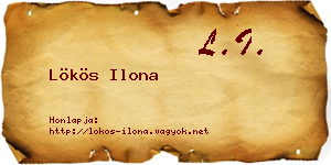 Lökös Ilona névjegykártya