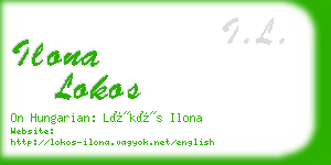 ilona lokos business card